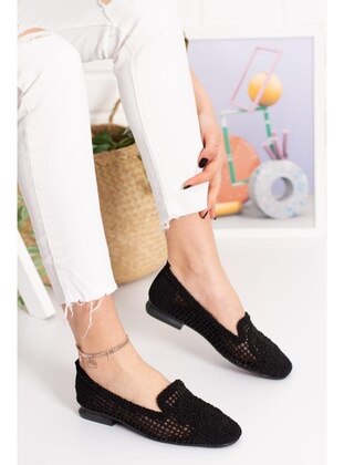 Black - Flat Shoes - Shoemix