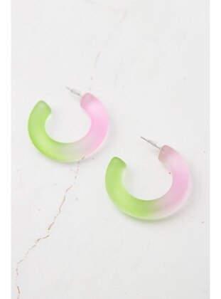 Colored Acrylic Hoop Earrings