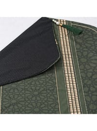 Lined Middle East Velvet Prayer Rug Green 63×116 Cm 268 Gr