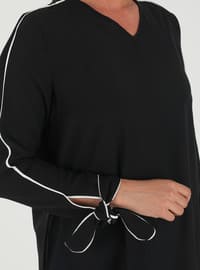Plus Size Tunic With Armhole Detail Black
