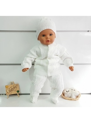 White Baby Knitwear 4 Piece Set White