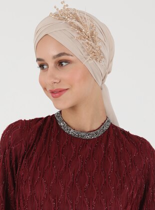 Cream - Hijab Accessories - ALİCEMOOD