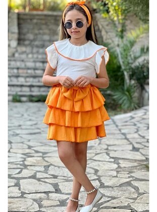 Orange - Girls` Skirt - Riccotarz