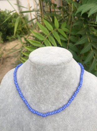 Blue - Necklace - İsabella Accessories