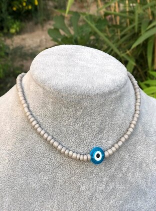 Gray - Necklace - İsabella Accessories