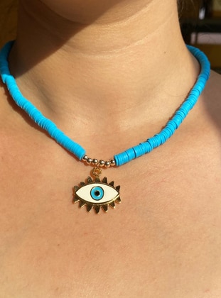 Turquoise - Necklace - İsabella Accessories