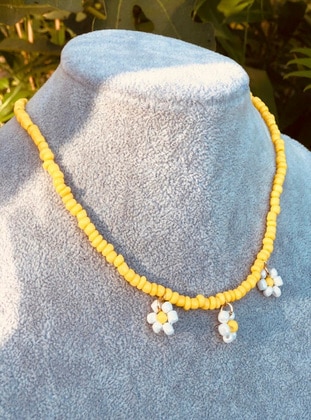 Yellow - Necklace - İsabella Accessories