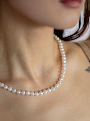 Cream - Necklace - İsabella Accessories