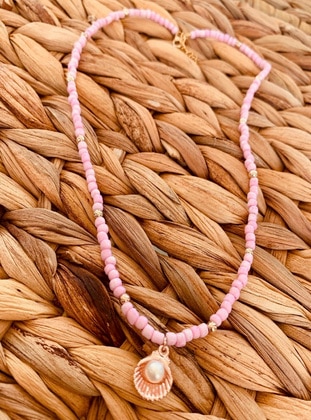 Pink - Necklace - İsabella Accessories