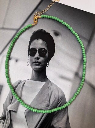 Green - Necklace - İsabella Accessories
