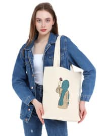 Satchel - Cream - Tote/Canvas Bag