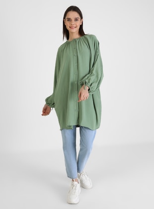 Tunic With Armhole Tie Detail Green