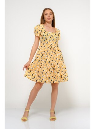Yellow - Modest Dress - Maymara