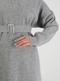 Silver tone - Polo neck - Unlined - Knit Tunics