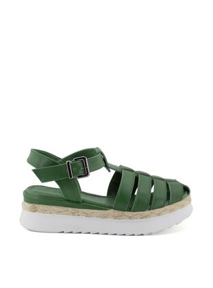 Green - Sandal - Ayakkabı Fuarı