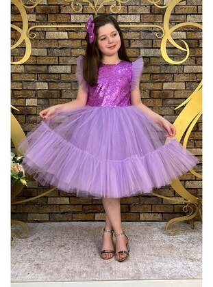 Lilac - Girls' Evening Dress - Riccotarz