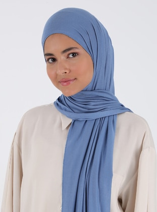 Combed Cotton Shawl Jeans Blue