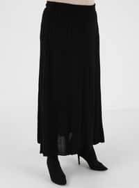 Plus Size Sweater Tunic & Skirt Co-Ord Black