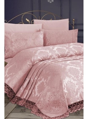 Bedspread with French Lace - Powder