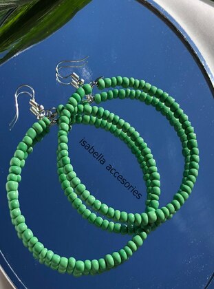 Light Green - Earring - İsabella Accessories