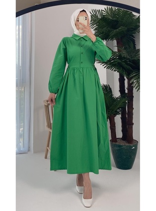 Green - 250gr - Modest Dress - BASICPARK