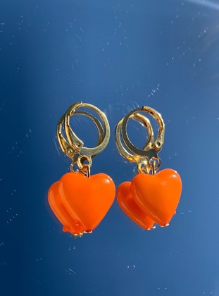 Orange - Earring - İsabella Accessories