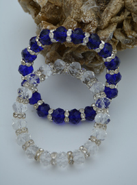 Multi-Color Crystal Bead Bracelet