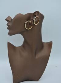 Adonia Gold Color Plated Earrings Black