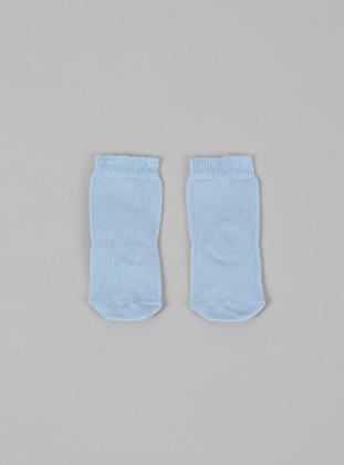 White -  - Blue - Baby Socks - THİNKSO