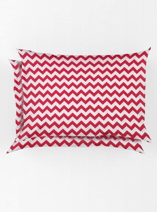 Red - Pillow Case - Gold Cotton
