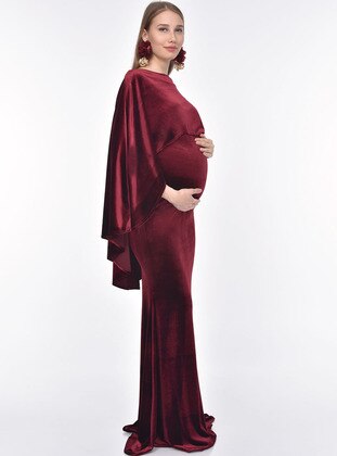 Double-Breasted - Maroon - Maternity Dress - Moda Labio