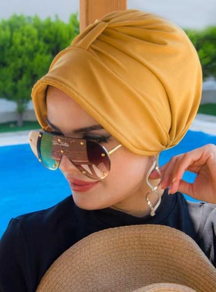 AİŞE TESETTÜR Mustard Swim Hijab
