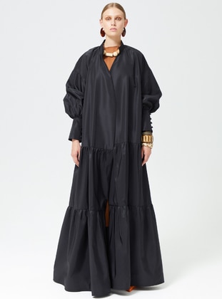 Black - Black - Unlined - Abaya - Nuum Design