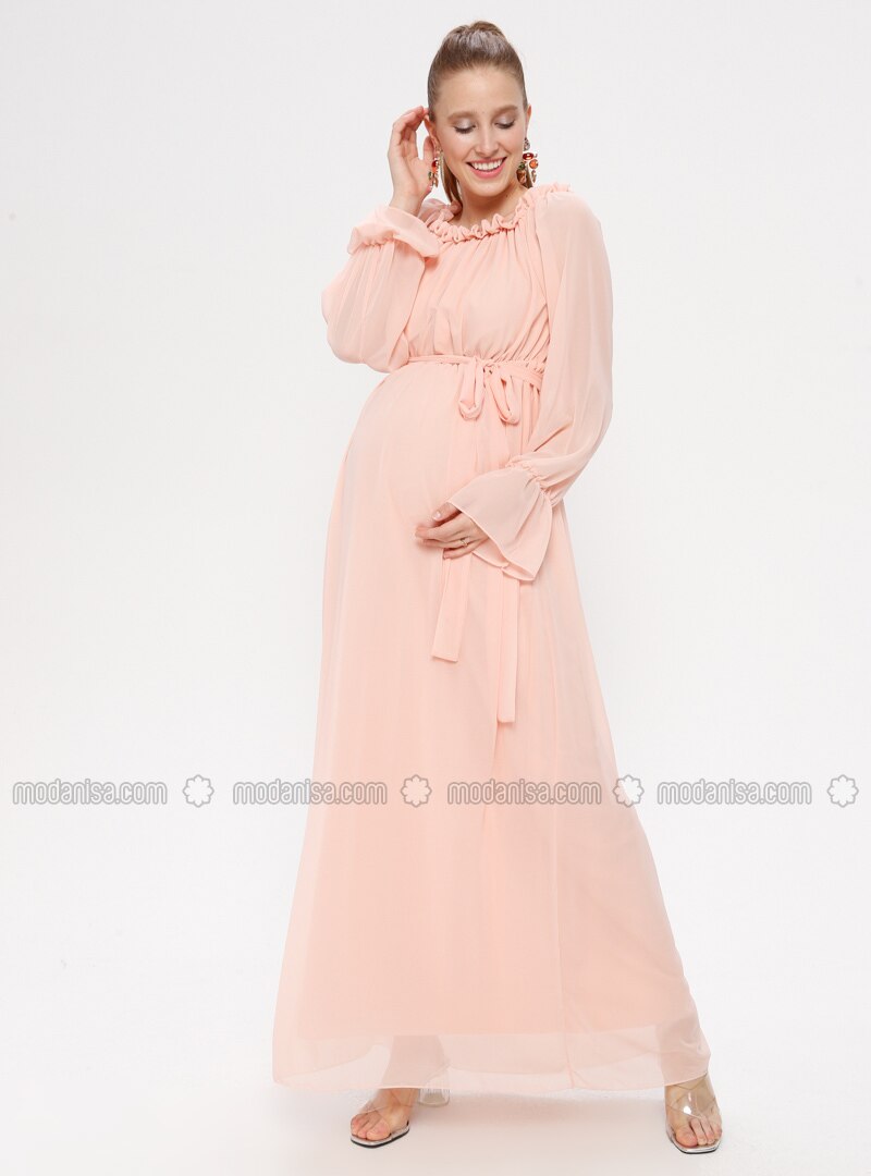 Cotton - Chiffon - Maternity Evening Dress