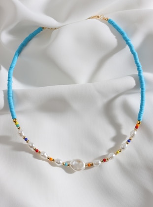 Blue - Necklace - Batı Accessories