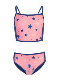 Light Navy Blue - Girls` Swimsuit