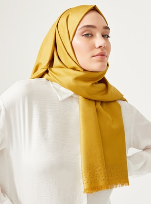 Gold - Printed - Shawl - IMANNOOR