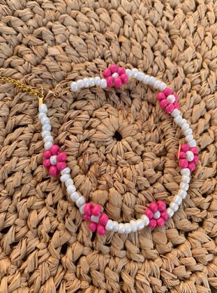 White - Pink - Bracelet - İsabella Accessories