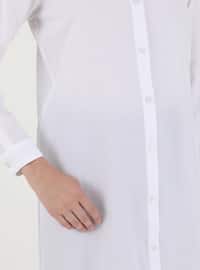 Asymmetric Cut Shirt White