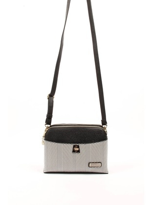 Crossbody - Black - White - 1000gr - Cross Bag - Silver Polo