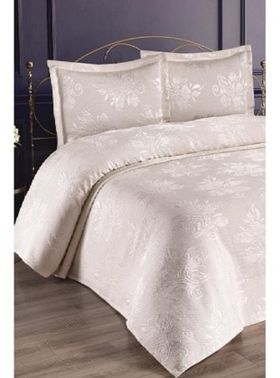 Single 2-Piece Bed Cover Cream - Dowry World