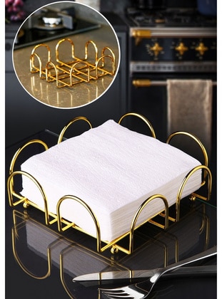 Gold Color Gold Color Plated Stainless Napkin Holder