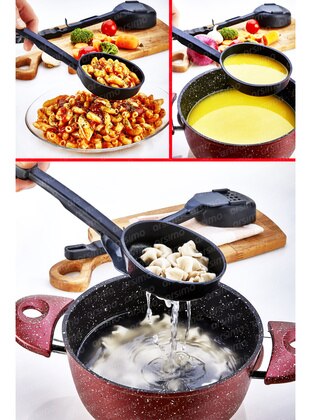 Heat Resistant 3 İn 1 Ladle | Colander | Spoon Serving Set Practical 3 İn 1