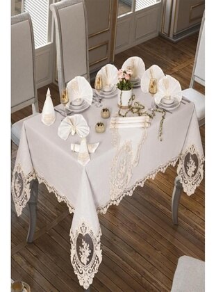 Cream - Dinner Table Textiles - Dowry World