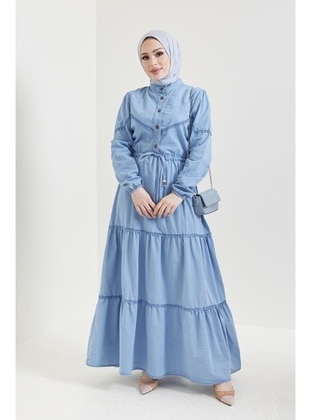 Ice Blue - Modest Dress - Benguen