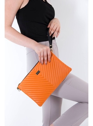 برتقالي - حقيبة يد - 1000gr - محافظ/ حقائب اليد - Silver Polo