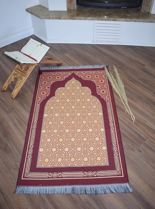 Maroon - Printed - Prayer Rugs - Serenity