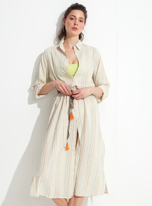Unlined - Stripe -  - Beach Dress - Less is More
