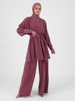Tunic&Pants Double Evening Dresses Rose - Refka Woman 