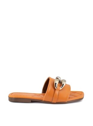 Orange - Slippers - Ayakkabı Fuarı